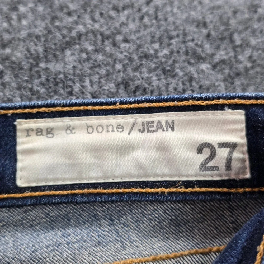 Rag & Bone Skinny Jeans Kensington Dark Wash Denim USA Made Size‎ 27 Blue Womens